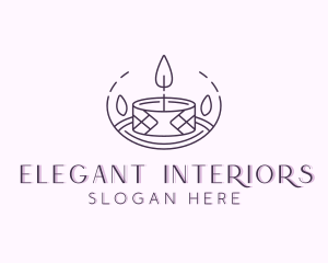 Tealight Candle Decor logo design