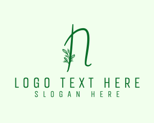 Environment - Natural Elegant Letter N logo design