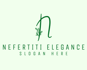 Natural Elegant Letter N logo design