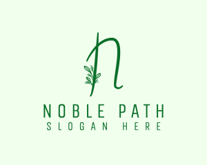 Natural Elegant Letter N logo design