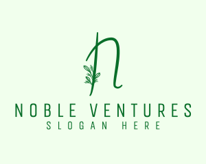 Natural Elegant Letter N logo design