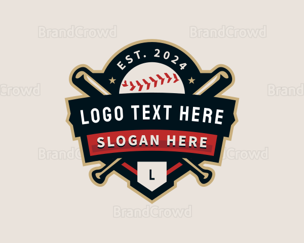 Sport Baseball League Logo