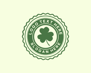 Bottle Cap - Lucky Clover Leaf logo design
