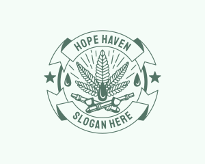 Marijuana Oil Dispensary Pipe Logo