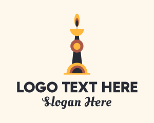 Multicolor Candle Light  Logo