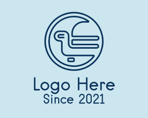 Upholstery - Minimalist Couch Furniture logo design