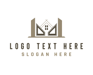 Draftsman - Architectural Building Contractor logo design