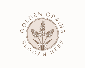 Grains - Rustic Wheat Farm logo design