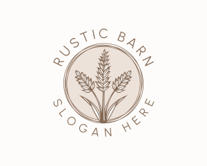 Rustic Wheat Farm logo design