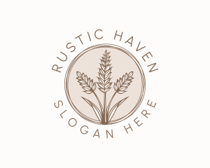 Rustic Wheat Farm logo design