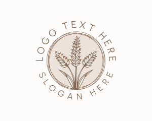 Rustic Wheat Farm Logo