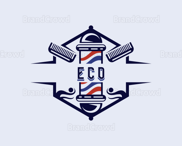 Comb Barber Hairstyling Logo