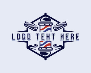 Grooming - Comb Barber Hairstyling logo design