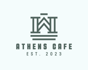 Athens - Architect Column Structure logo design