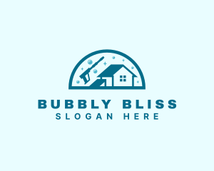 House Bubble Pressure Washing logo design