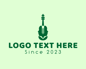 Musical - Natural Face Violin logo design