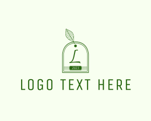 Botanical - Outline Leaf Organic Teabag logo design