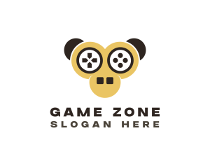 Monkey Game Controller logo design