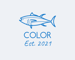 Fisherman - Tuna Fish Seafood logo design