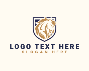 Steed - Stallion Shield Horse logo design