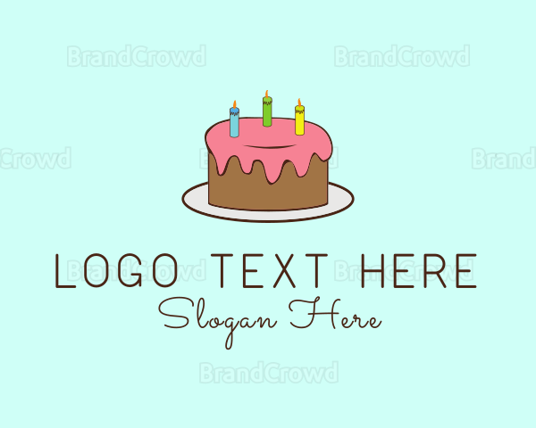 Sweet Birthday Cake Logo