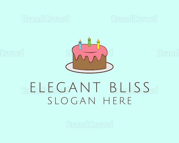 Sweet Birthday Cake Logo