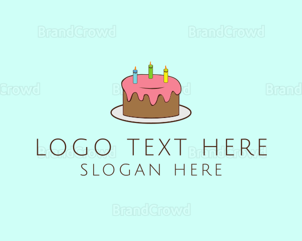 Sweet Birthday Cake Logo