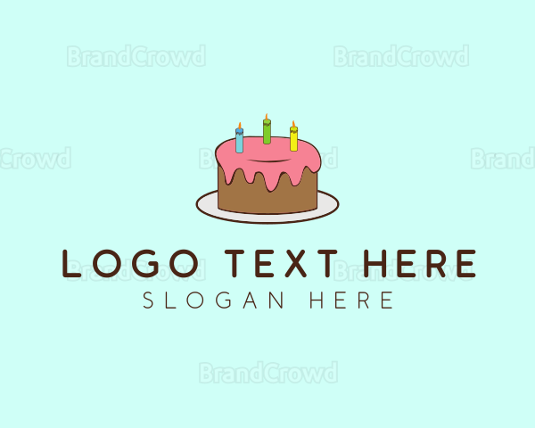 Sweet Birthday Cake Logo