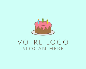 Sweet Birthday Cake Logo