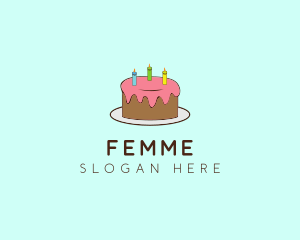 Sweet Birthday Cake logo design