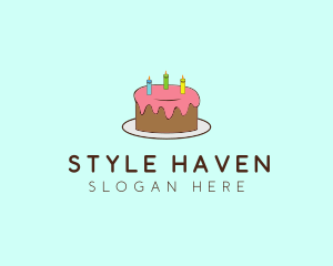 Sweet Birthday Cake logo design