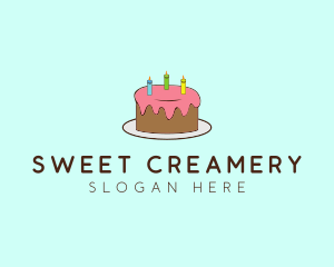 Sweet Birthday Cake logo design