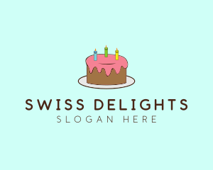 Sweet Birthday Cake logo design