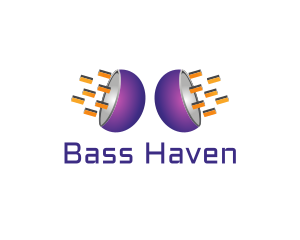 Bass - Gradient Subwoofer Speakers logo design