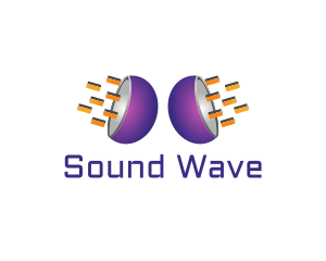 Stereo - Gradient Subwoofer Speakers logo design