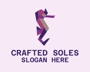 Folded Seahorse Craft logo design