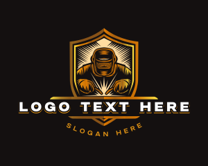 Industrial Shield Welding  logo design