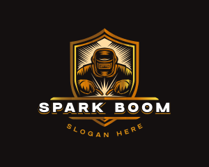 Industrial Shield Welding  logo design