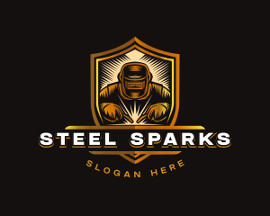 Industrial Shield Welding  logo design