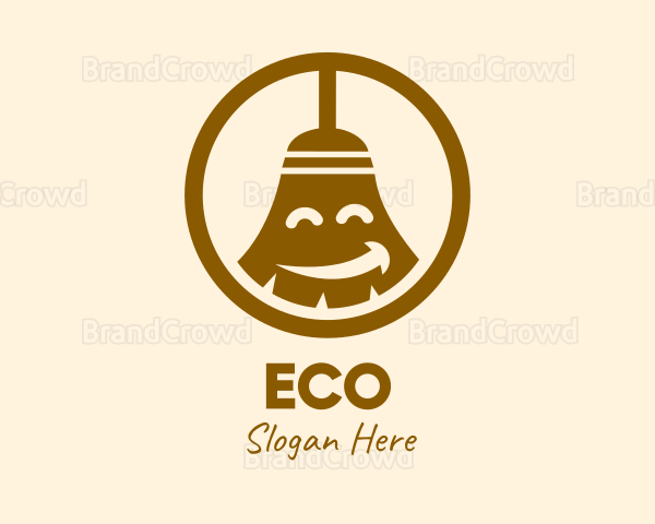Happy Cleaning Broom Logo