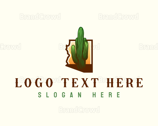 Arizona Saguaro Cactus Logo