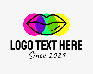 Color - Colorful Lips Cosmetic logo design