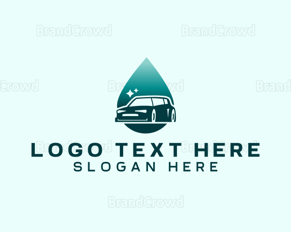 Droplet Car Cleaning Logo