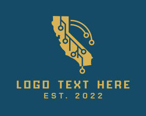 Software - California Technology Map logo design