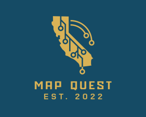 California Technology Map logo design