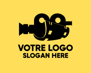Video Camera Filmstrip Logo