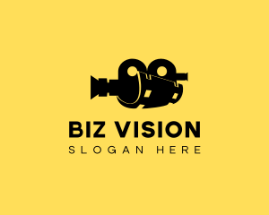 Video Camera Filmstrip logo design