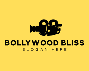 Bollywood - Video Camera Filmstrip logo design