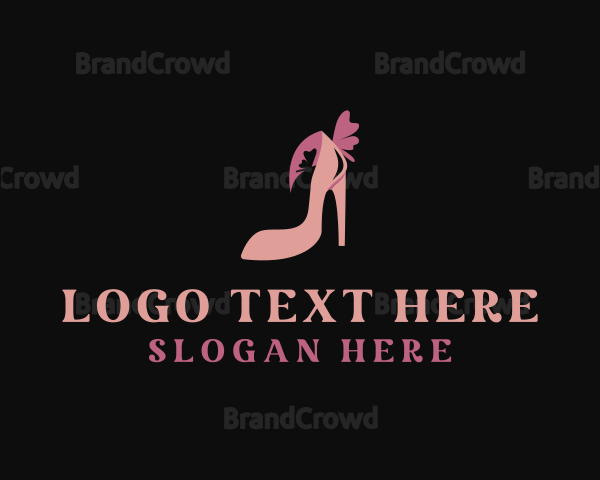 High Heels Flower Fashion Logo