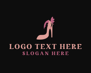 Elegant - High Heels Flower Fashion logo design